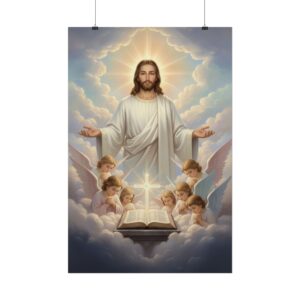 An intimate devotional scene featuring Jesus Christ Poster — Religious Christian Wall Art
