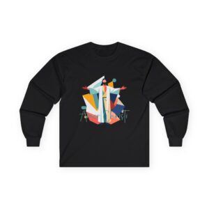 10256224950413695450_2048.jpeg Amor Christi Graphic Long Sleeve Tee — Modern Colorful Design