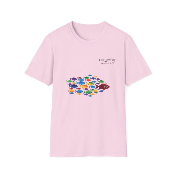 Follow Me Graphic T-Shirt, Inspirational Dark Text Tee