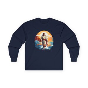 1711253842506036628_2048.jpeg Jesus The King Graphic Long Sleeve Tee — Modern Colorful Design