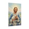 Jesus Holding a Lamb Modern Christian Art, The Shepherd never lets go