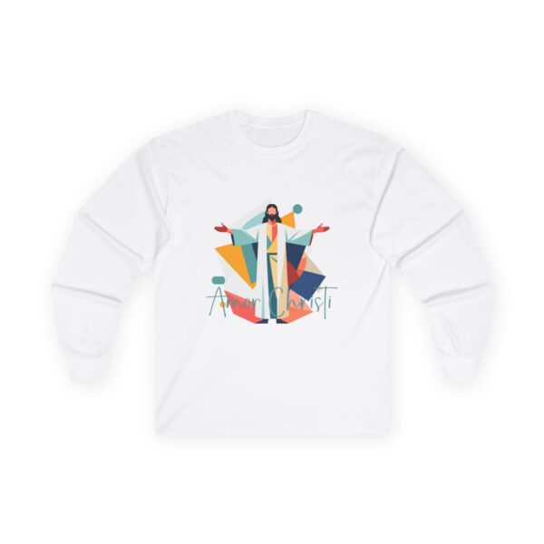 3472378559579268194_2048.jpeg Amor Christi Graphic Long Sleeve Tee — Modern Colorful Design
