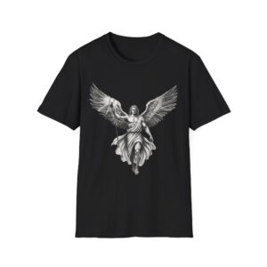 4441968414996201782_2048.jpeg Archangel Gabriel Graphic T-Shirt — Inspirational Dark Color Tee