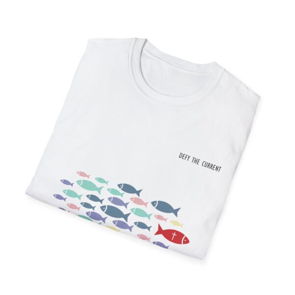 4556287714242838699_2048.jpeg Defy The Current Graphic T-Shirt, Inspirational Dark Text Tee