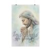 Jesus Christ Praying Watercolor Art, In stillness, He prays