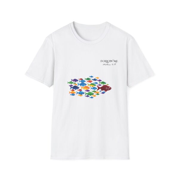 Follow Me Graphic T-Shirt, Inspirational Dark Text Tee