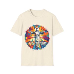 5727719906461898685_2048.jpeg Jesus Light of the World Graphic T-Shirt — Christian Inspirational Tee