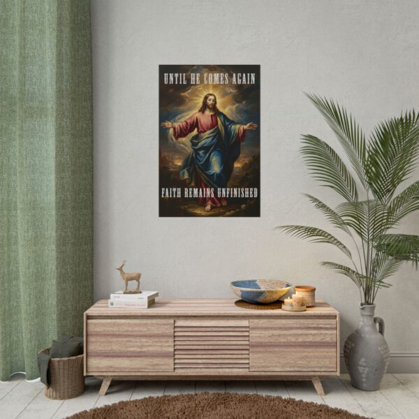 Until He comes again, Poster — Religious Christian Wall Art