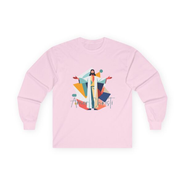 8169183707105050743_2048.jpeg Amor Christi Graphic Long Sleeve Tee — Modern Colorful Design