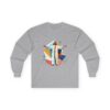 9153963228506069084_2048.jpeg Amor Christi Graphic Long Sleeve Tee — Modern Colorful Design