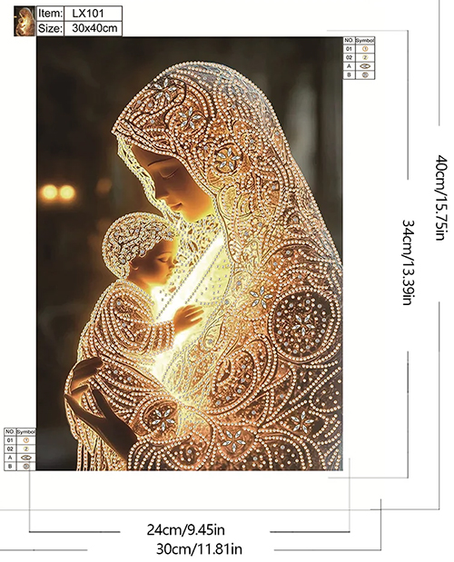 Marian Religion-Partial Special Shaped Diamond Painting