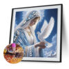 Finished Marian Diamond Painting with Dove — Virgin Mary Sparkle Artwork — Ready to Ship Faith Décor Gift