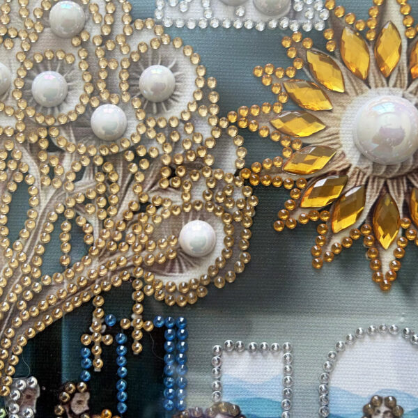 Finished The Last Supper Diamond Painting 30×30 cm — Partial Special Shaped Rhinestone Religious Wall Art — Christian Table Scene — Ready to Ship