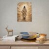 10040901263331614485_2048.jpeg Walk by Faith Following Jesus Poster | 2 Corinthians 5:7 Christian Wall Art | Modern Cream Gold Impasto Print | Palette Knife Faith Decor