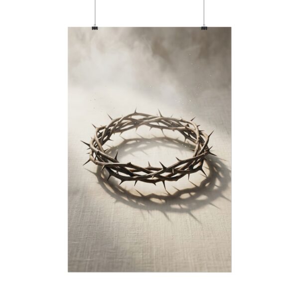 Crown of Thorns Wall Art, Good Friday Easter Poster, Christian Home Decor, Lenten Spiritual Painting Print, Biblical Fine Art