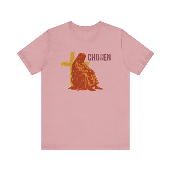10218191857548777151_2048.jpeg Chosen Jesus Sitting Cross T-Shirt | Christian Faith Tee