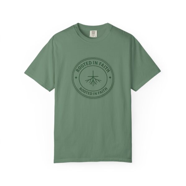 10234880384449000381_2048.jpeg Rooted in Faith circle logo T-Shirt | Christian faith roots design, Bible Verse Tee, Faith Clothing