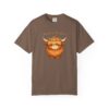 10261930648865050983_2048.jpeg Comfort Colors® Highland Cow Floral Crown T-shirt | Cute Scottish Cattle Illustration, Bible Verse Shirt, Religious Women