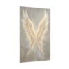 Glowing Angel Wings Wall Art, Guardian Angel Poster, Spiritual Christian Home Decor, Light Gold Luxury Wings Print, Memorial Faith Gift