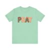 Pray leopard and gingham letters T-Shirt | Faith graphic tee
