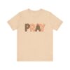 Pray leopard and gingham letters T-Shirt | Faith graphic tee