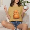 Comfort Colors® Meditating Bear with Orange Slice T-Shirt | Be Still and Know, Bible Verse Shirt, Religious Women