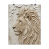 11117426952263360111_2048.jpeg Lion of Judah Poster | Modern Beige Christian Wall Art | Textured Palette Knife Plaster Print | Lion of Judah Scripture Art Decor