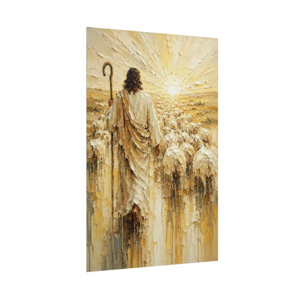 11151248836696707892_2048.jpeg The Good Shepherd Impasto Oil Painting, Christian Wall Art, Jesus Leading Sheep Canvas Print, Psalm 23 Poster, Neutral Religious Decor