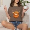 11251538157866242680_2048.jpeg Comfort Colors® Highland Cow Floral Crown T-shirt | Cute Scottish Cattle Illustration, Bible Verse Shirt, Religious Women