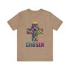 11267494913848058715_2048.jpeg Chosen Crowned Cross T-Shirt | Colorful Stained Glass Christian Faith Tee