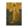 Jesus Walking on Water Poster | Gustav Klimt Style Christian Wall Art | Starry Night Swirls Spiritual Print | Gold Leaf Mosaic Canvas Art