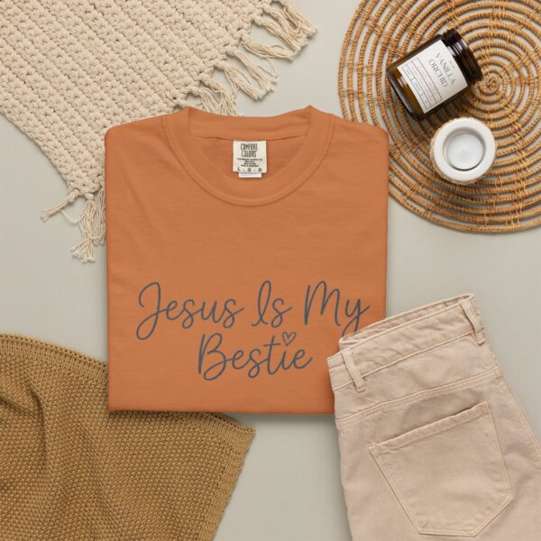 11501323403073016475_2048.jpeg Comfort Colors® Jesus Is My Bestie T-shirt | Christian Faith Typography, Bible Verse Shirt