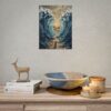 11866213997369368316_2048.jpeg Parting of the Red Sea Poster | Moses Exodus Christian Wall Art | Textured Palette Knife Blue & Gold Print | Old Testament Miracle Decor