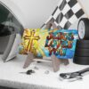 Jesus Loves You vanity plate | Christian cross stained glass design