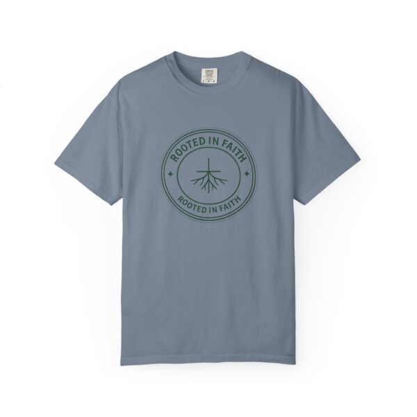 12177636114333148396_2048.jpeg Rooted in Faith circle logo T-Shirt | Christian faith roots design, Bible Verse Tee, Faith Clothing