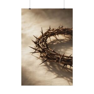 1226732500602213720_2048.jpeg Crown of Thorns Canvas Art Print, Christian Wall Decor, Easter Good Friday Poster, Minimalist Faith Scripture Art