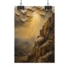 12332367702634988799_2048.jpeg Leaving the 99 Lost Sheep Impasto Poster | Christian Cliffside Oil Painting Art | Parable of the Lost Sheep | Textured Palette Knife Print