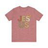 Jesus applique letters T-Shirt | floral patchwork faith tee