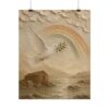 12444220911504874612_2048.jpeg Noahs Dove of Promise Poster | Modern Boho Rainbow Christian Wall Art | Textured Palette Knife Plaster Print | Warm Farmhouse Faith Decor