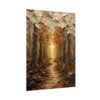 12446003149599436456_2048.jpeg The Way of the Cross Forest Path Poster | Autumn Wooded Trail Christian Art, Textured Palette Knife Painting | Warm Neutral Faith Home Decor