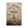 1254404015419479687_2048.jpeg Textured Cross of Calvary Poster | Minimalist Christian Wall Art | Modern Beige Plaster Cross Print | Palette Knife Faith Home Decor