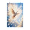 Holy Spirit Dove Art Print, Celestial White Dove Wall Art, Radiant Christian Sky Poster, Religious Faith Decor, Baptism Confirmation Gift