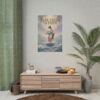 Christ Walking on the Water Oil Painting Style Poster, Fear Yields to Faith