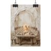 12910110372814097934_2048.jpeg The Last Supper Poster | Modern Beige & Ivory Christian Wall Art | Textured Palette Knife Plaster Print | Holy Week Communion Decor