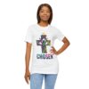 13100120001243306635_2048.jpeg Chosen Crowned Cross T-Shirt | Colorful Stained Glass Christian Faith Tee