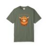 13164129624094966095_2048.jpeg Comfort Colors® Highland Cow Floral Crown T-shirt | Cute Scottish Cattle Illustration, Bible Verse Shirt, Religious Women