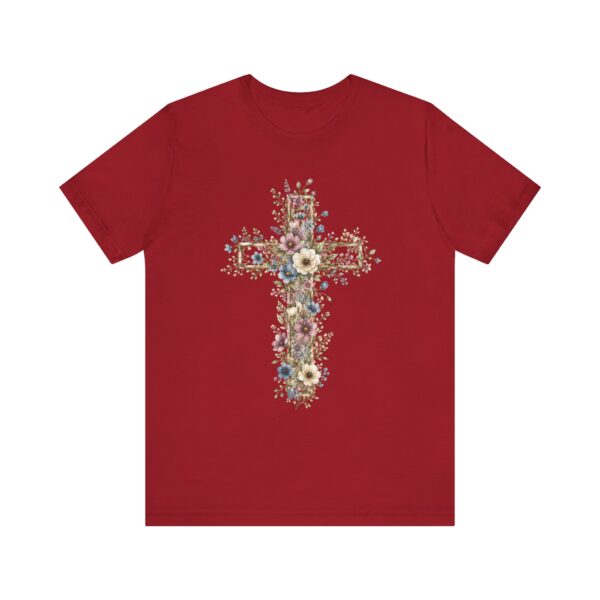 Floral Cross tee | T-Shirt, Christian floral cross design