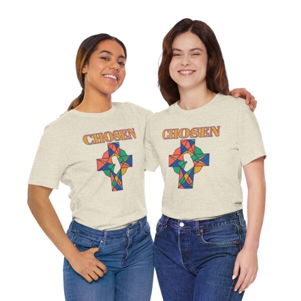 Chosen stained glass cross Tee | Christian faith shirt