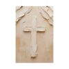 Modern Abstract Cross Impasto Poster | Minimalist Christian Wall Art | Textured Palette Knife Plaster Print | Neutral Beige Faith Home Decor