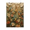 Look at the Birds Scripture Poster | Matthew 6:26 Christian Wall Art | Modern Boho Impasto Print | Textured Palette Knife Folk Art Decor